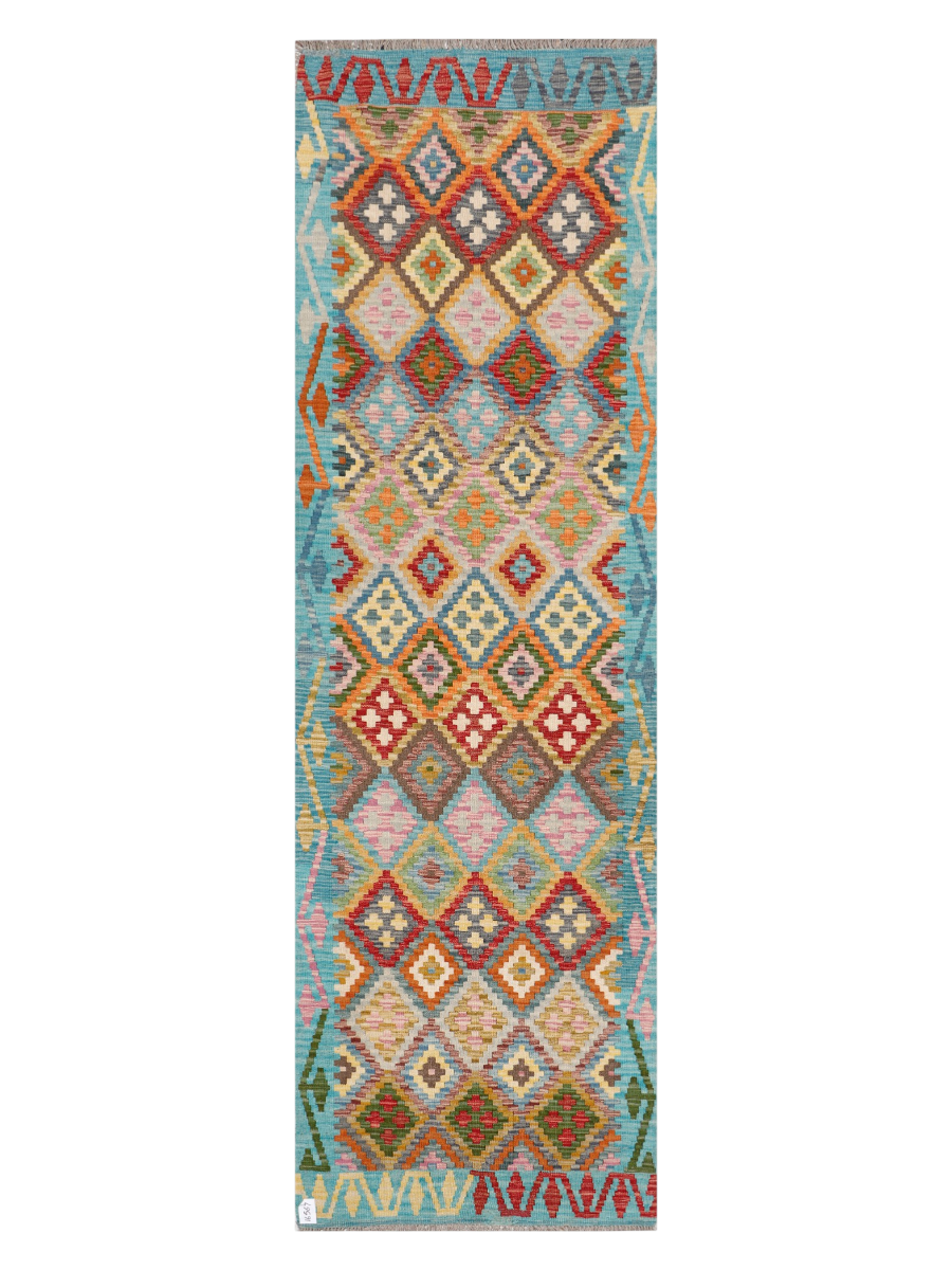 Maimana Afghanistan Kilim Runner Rug - 297 x 90 cm
