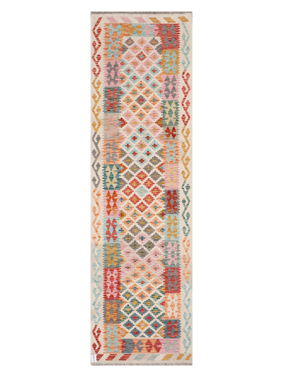 Maimana Afghanistan Kilim Runner Rug - 310 x 89 cm