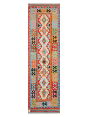Maimana Afghanistan Kilim Runner Rug - 285 x 82 cm