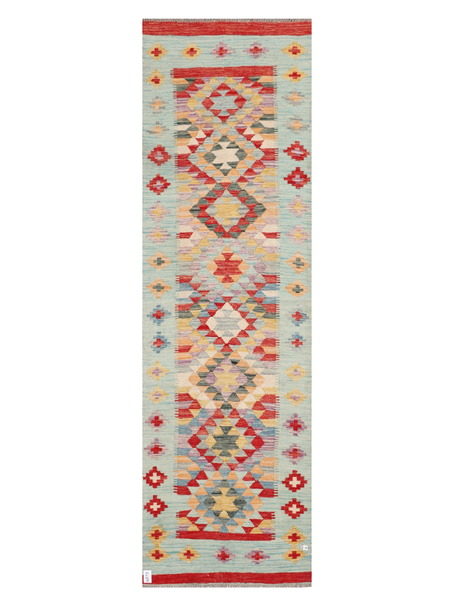 Maimana Afghanistan Kilim Runner Rug - 289 x 86 cm