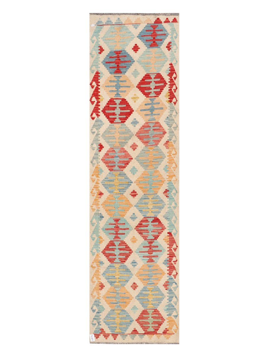 Maimana Afghanistan Kilim Runner Rug - 295 x 80 cm