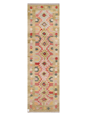 Maimana Afghanistan Kilim Runner Rug - 297 x 87 cm