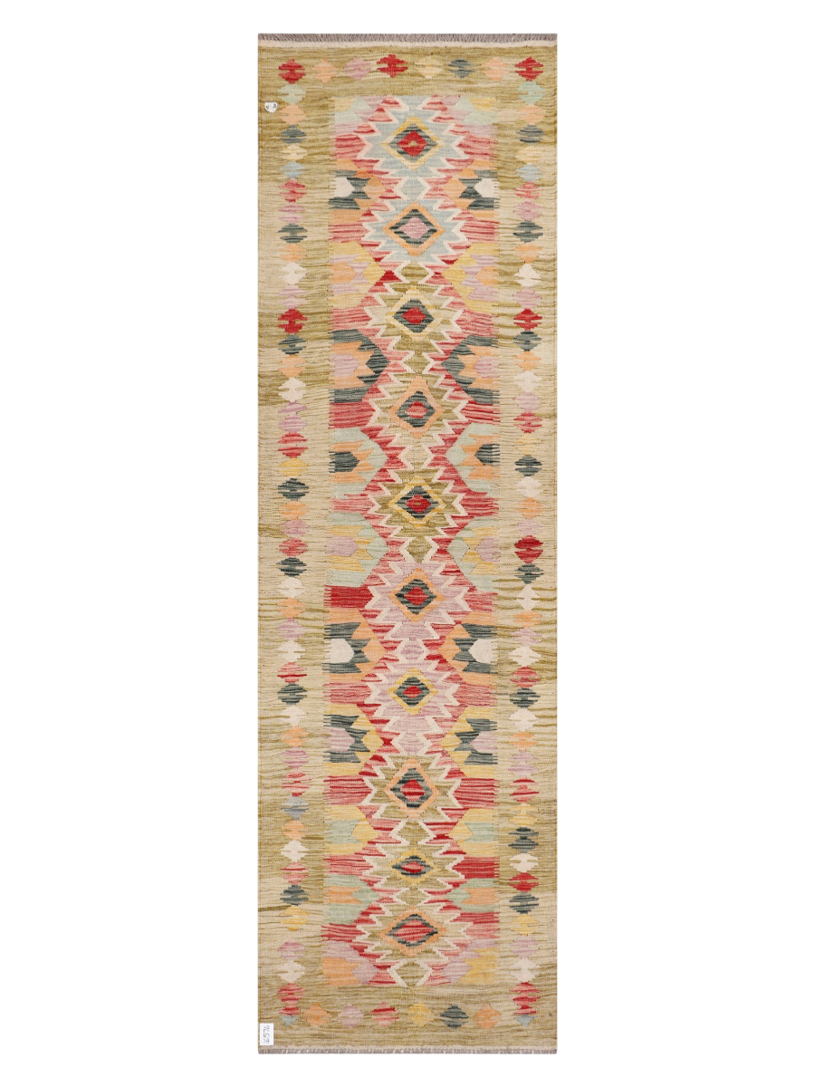 Maimana Afghanistan Kilim Runner Rug - 297 x 87 cm