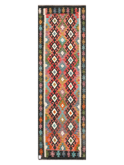Maimana Afghanistan Kilim Runner Rug - 298 x 92 cm