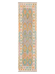 Maimana Afghanistan Kilim Runner Rug - 287 x 79 cm