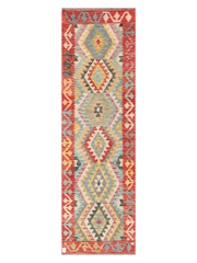 Maimana Afghanistan Kilim Runner Rug - 288 x 86 cm