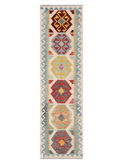 Maimana Afghanistan Kilim Runner Rug - 292 x 81 cm