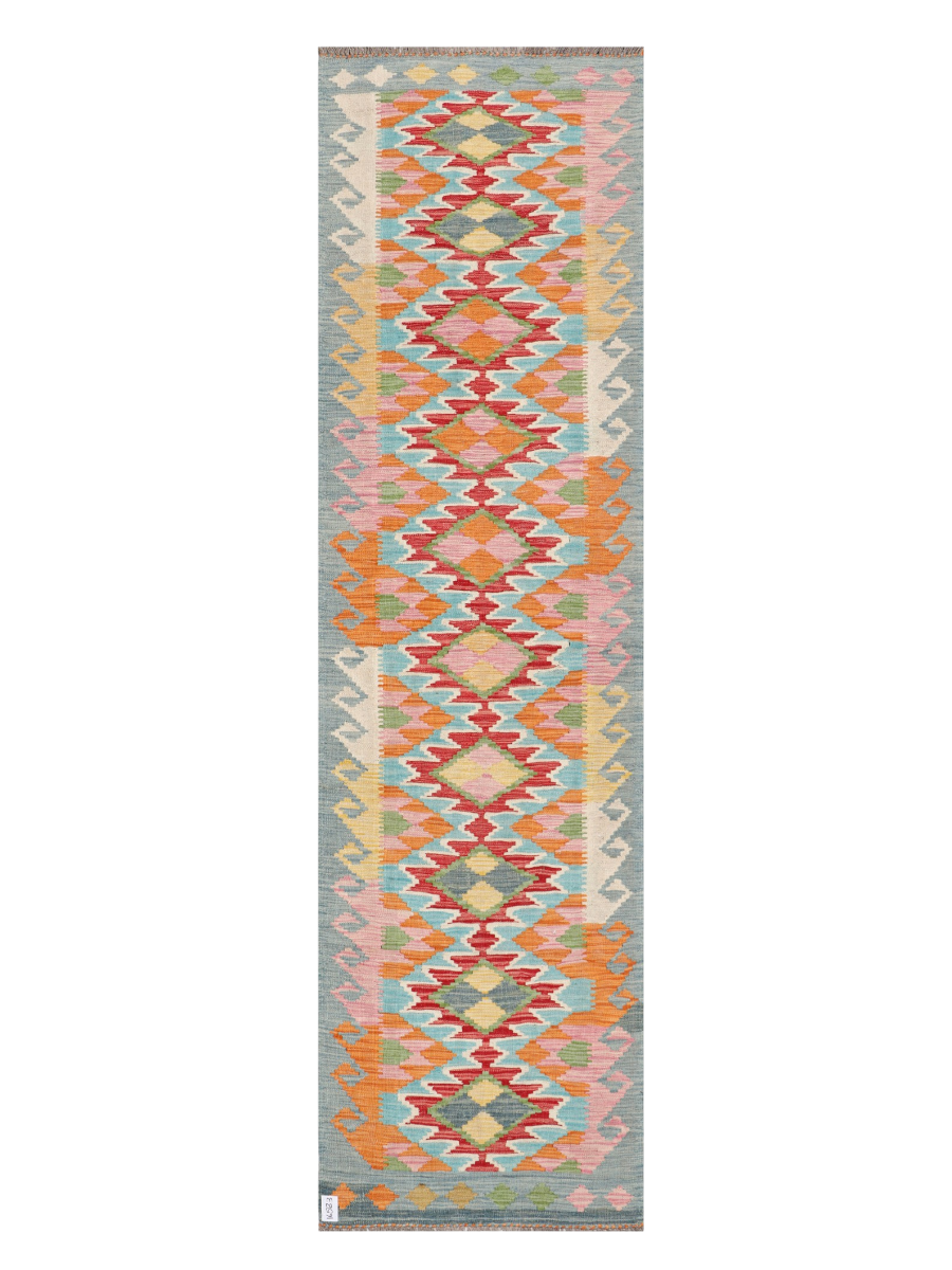 Maimana Afghanistan Kilim Runner Rug - 295 x 81 cm