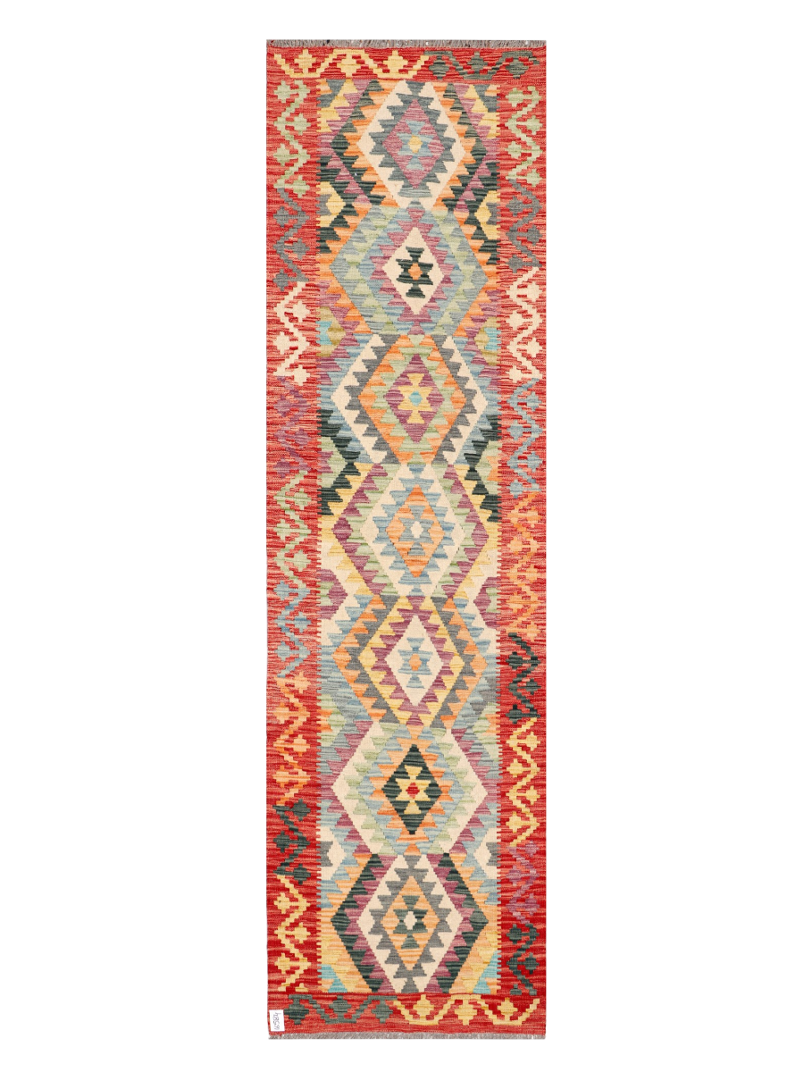 Maimana Afghanistan Kilim Runner Rug - 297 x 83 cm
