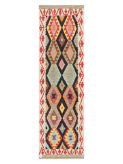 Maimana Afghanistan Kilim Runner Rug - 289 x 85 cm