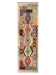 Maimana Afghanistan Kilim Runner Rug - 294 x 88 cm