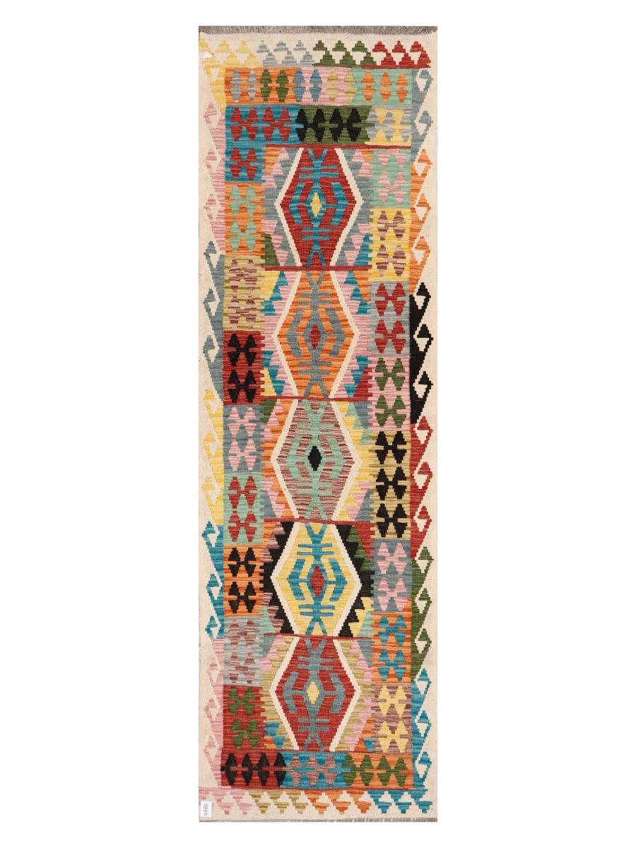Maimana Afghanistan Kilim Runner Rug - 294 x 88 cm
