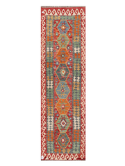 Maimana Afghanistan Kilim Runner Rug - 303 x 87 cm