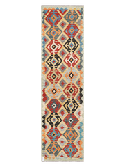 Maimana Afghanistan Kilim Runner Rug - 293 x 80 cm