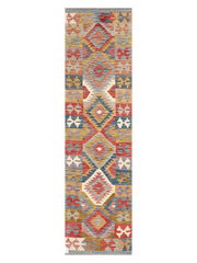 Maimana Afghanistan Kilim Runner Rug - 306 x 83 cm