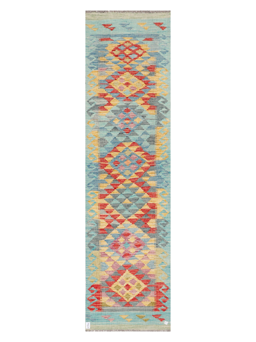 Maimana Afghanistan Kilim Runner Rug - 305 x 81 cm