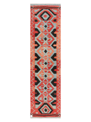 Maimana Afghanistan Kilim Runner Rug - 297 x 79 cm