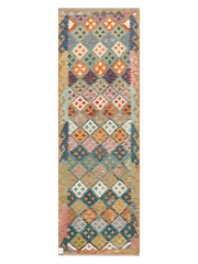 Maimana Afghanistan Kilim Runner Rug - 287 x 84 cm