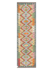 Maimana Afghanistan Kilim Runner Rug - 293 x 84 cm