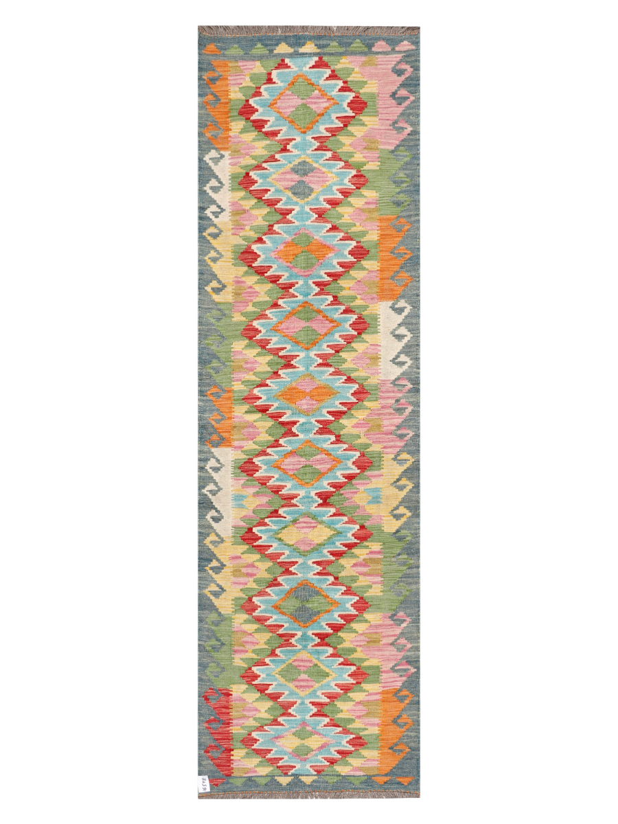 Maimana Afghanistan Kilim Runner Rug - 293 x 84 cm