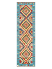 Maimana Afghanistan Kilim Runner Rug - 301 x 86 cm