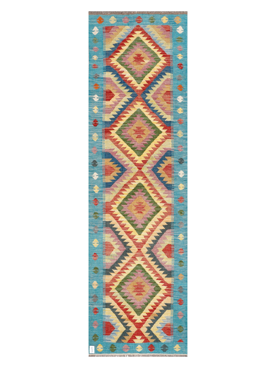 Maimana Afghanistan Kilim Runner Rug - 301 x 86 cm