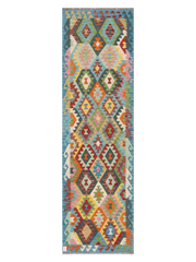 Maimana Afghanistan Kilim Runner Rug - 303 x 88 cm