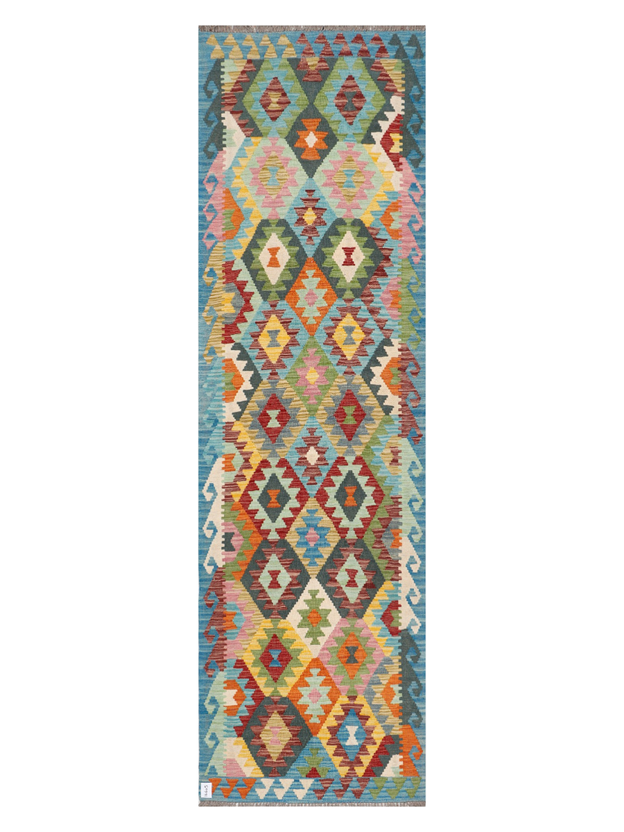 Maimana Afghanistan Kilim Runner Rug - 303 x 88 cm