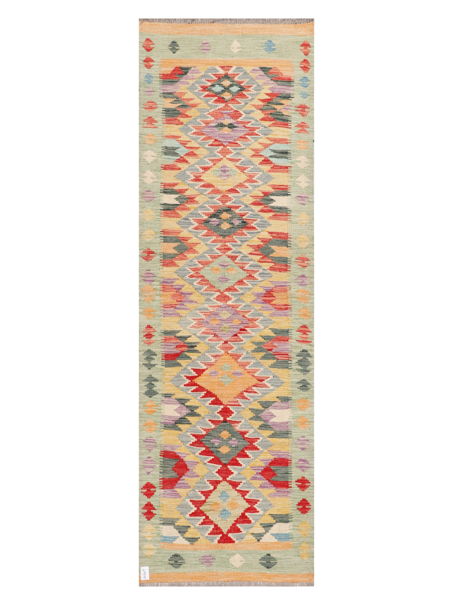 Maimana Afghanistan Kilim Runner Rug - 300 x 83 cm