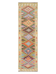 Maimana Afghanistan Kilim Runner Rug - 300 x 83 cm