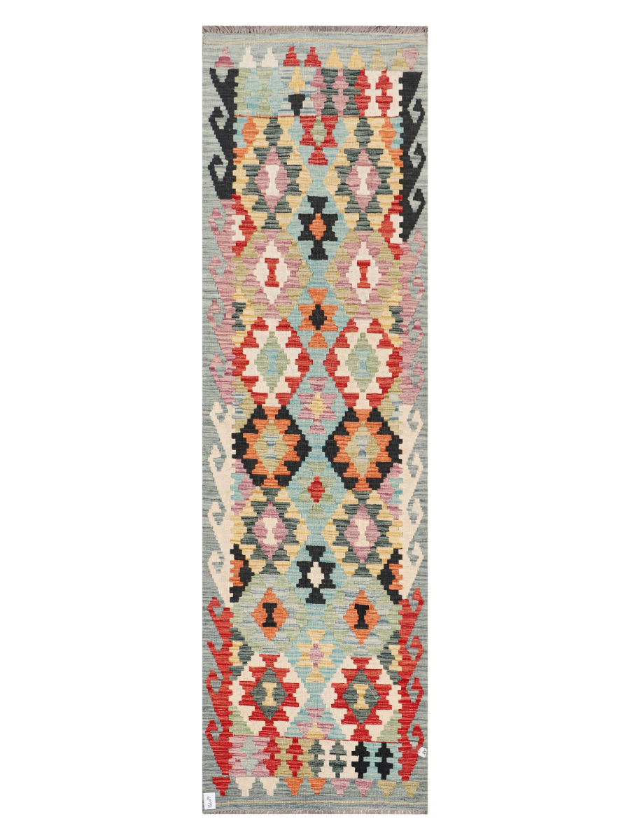 Maimana Afghanistan Kilim Runner Rug - 298 x 85 cm