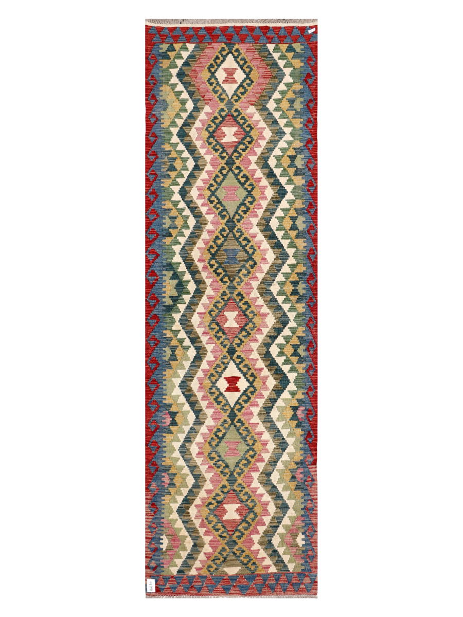 Maimana Afghanistan Kilim Runner Rug - 286 x 85 cm