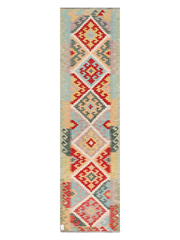 Maimana Afghanistan Kilim Runner Rug - 293 x 78 cm