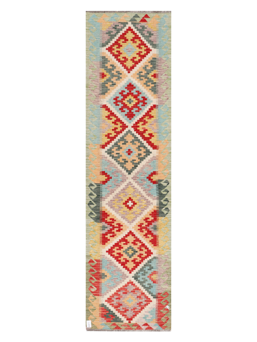 Maimana Afghanistan Kilim Runner Rug - 293 x 78 cm