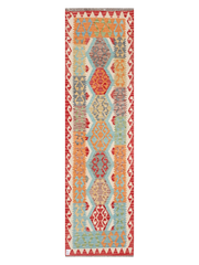 Maimana Afghanistan Kilim Runner Rug - 291 x 80 cm