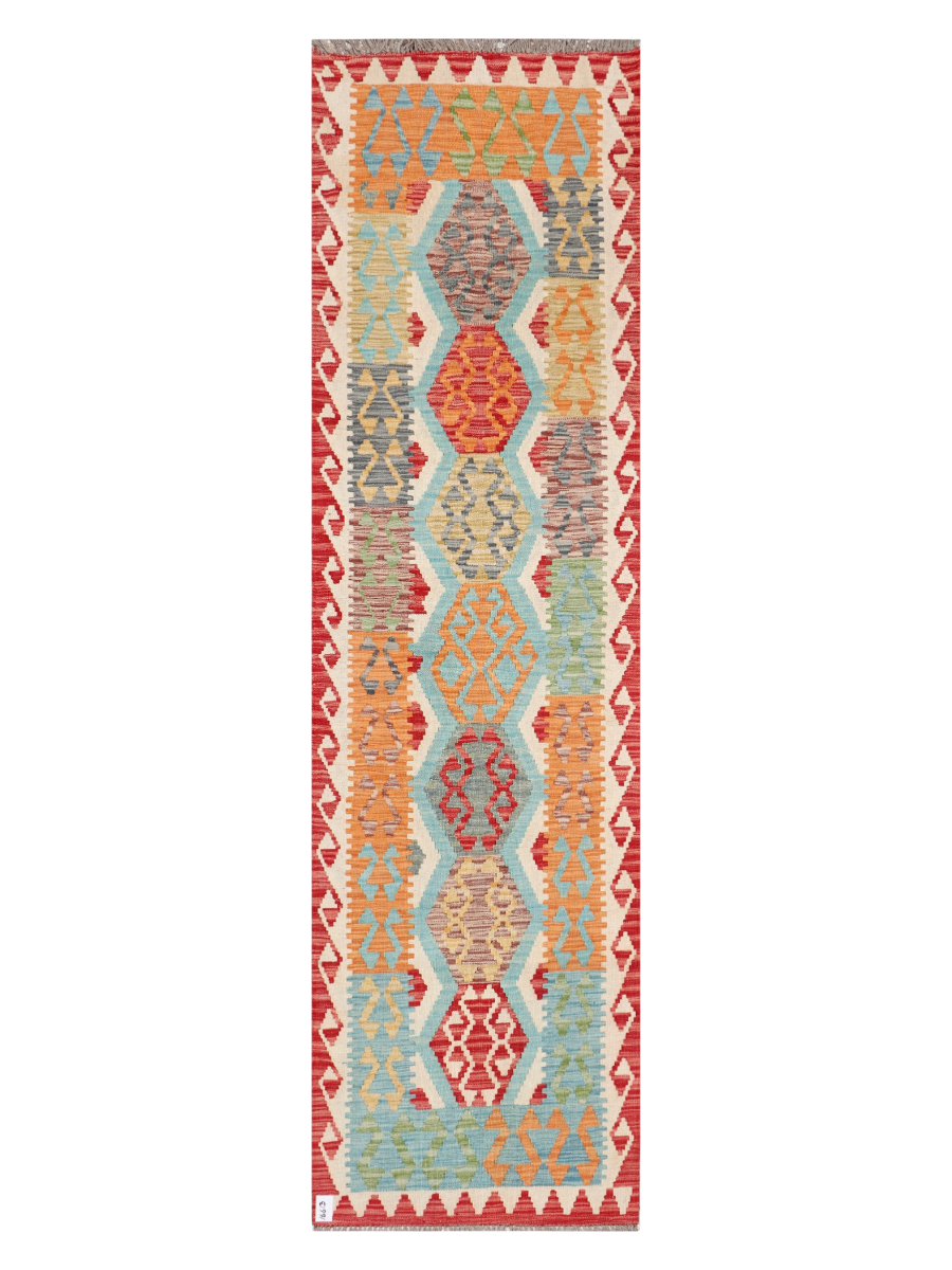 Maimana Afghanistan Kilim Runner Rug - 291 x 80 cm