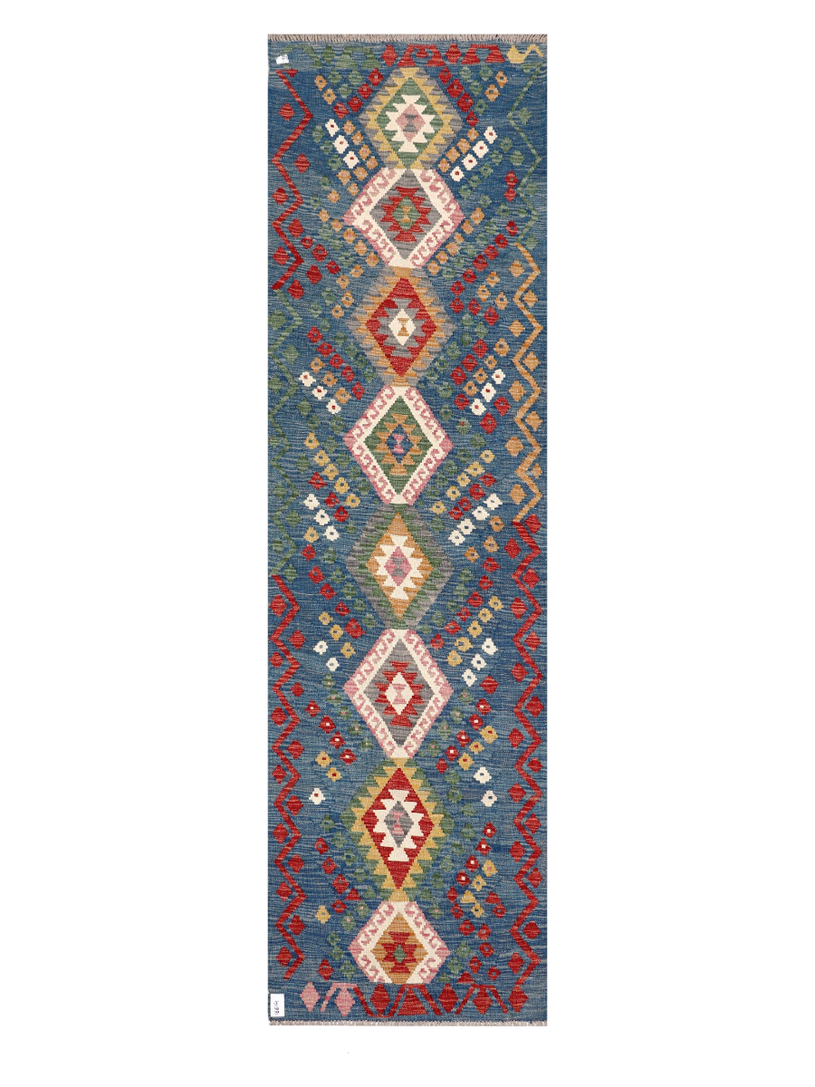 Maimana Afghanistan Kilim Runner Rug - 302 x 85 cm