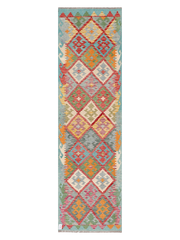 Maimana Afghanistan Kilim Runner Rug - 297 x 84 cm