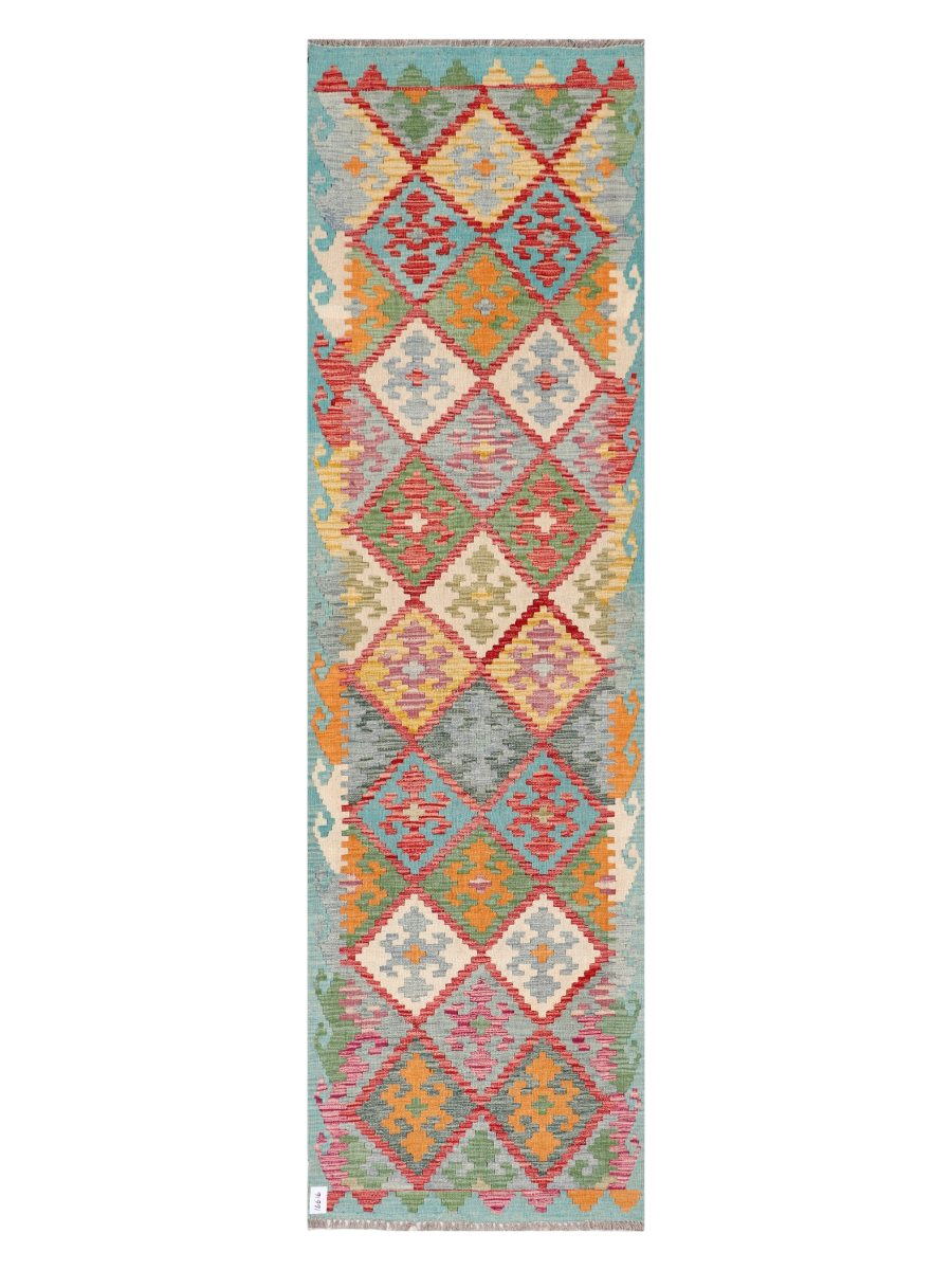 Maimana Afghanistan Kilim Runner Rug - 297 x 84 cm