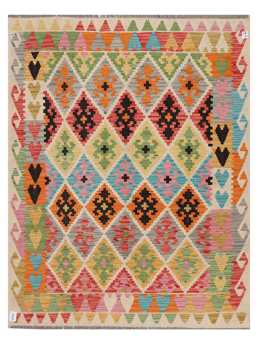 Maimana Afghanistan Kilim Accent Rug - 195 x 150 cm