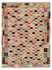 Maimana Afghanistan Kilim Accent Rug - 198 x 148 cm