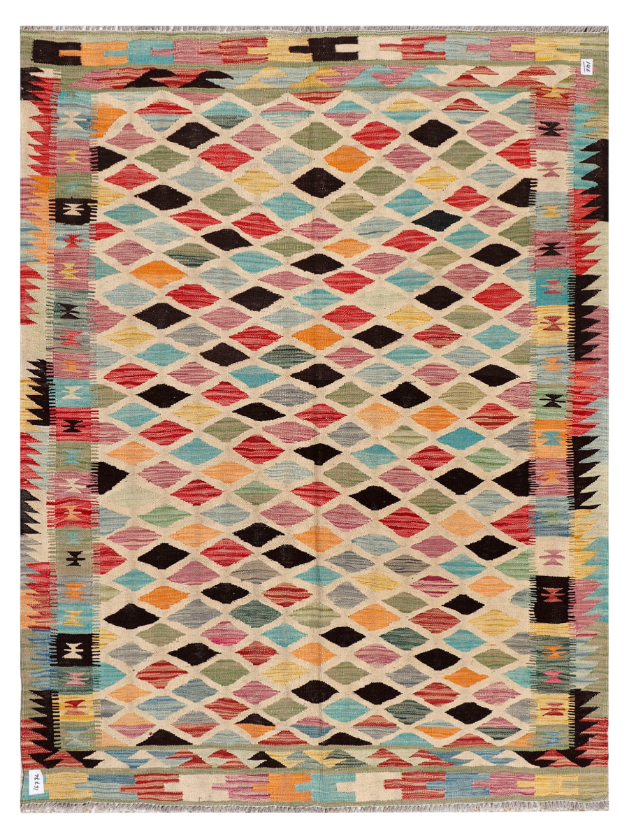 Maimana Afghanistan Kilim Accent Rug - 198 x 148 cm