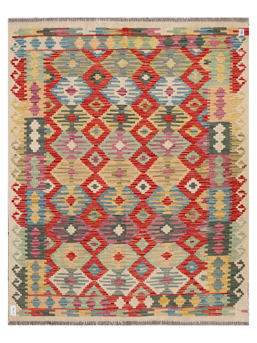 Maimana Afghanistan Kilim Accent Rug - 195 x 152 cm
