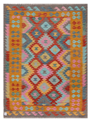 Maimana Afghanistan Kilim Accent Rug - 199 x 147 cm