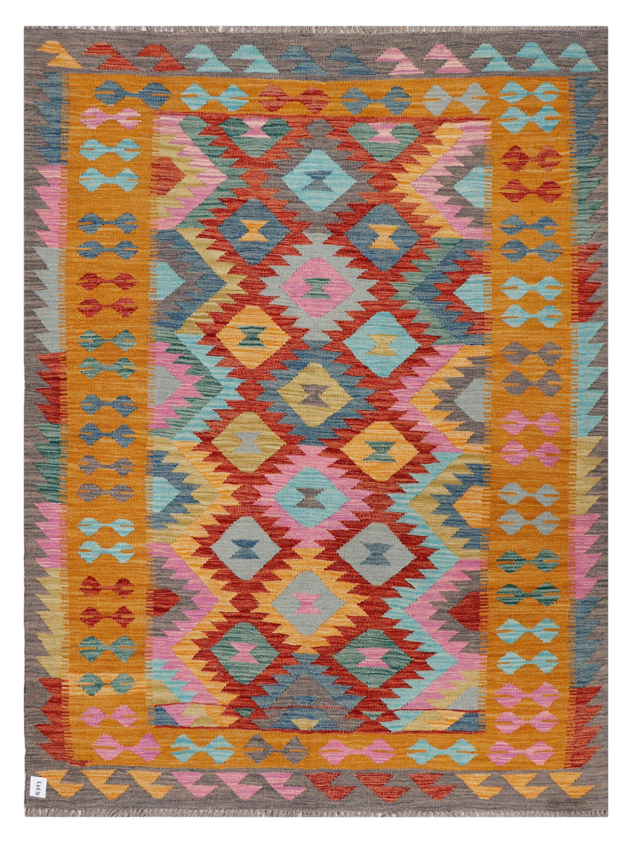Maimana Afghanistan Kilim Accent Rug - 199 x 147 cm