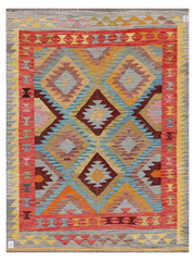 Maimana Afghanistan Kilim Accent Rug - 202 x 152 cm