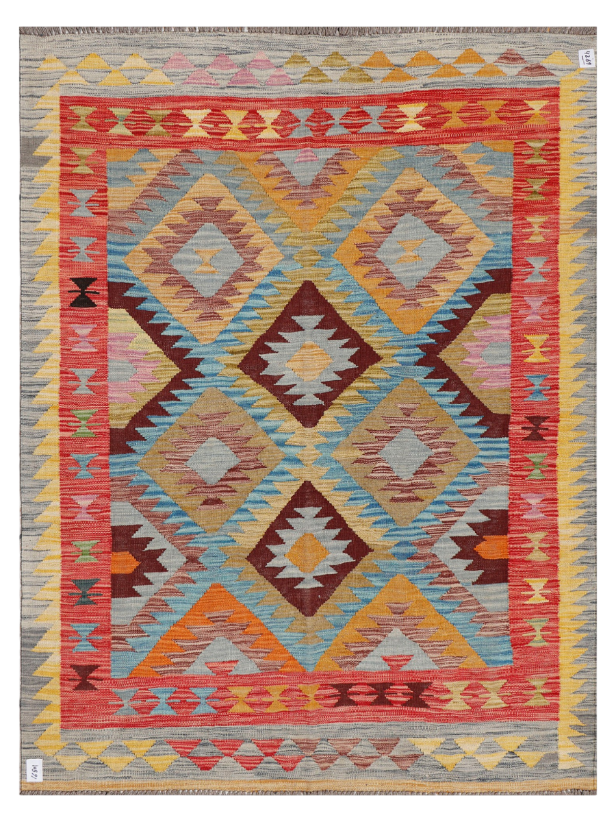 Maimana Afghanistan Kilim Accent Rug - 202 x 152 cm