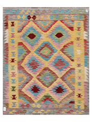 Maimana Afghanistan Kilim Accent Rug - 192 x 153 cm