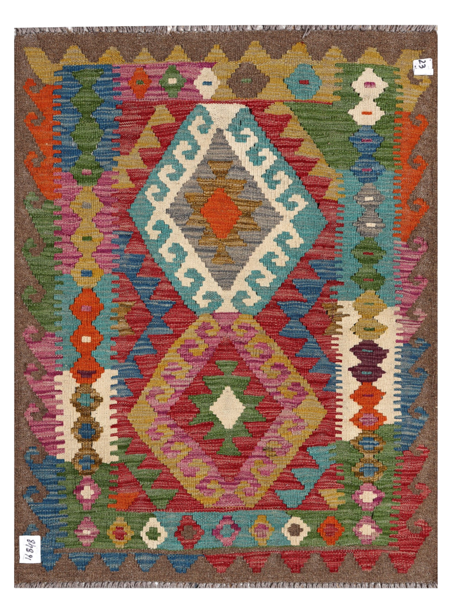 Maimana Afghanistan Kilim Accent Rug - 117 x 88 cm