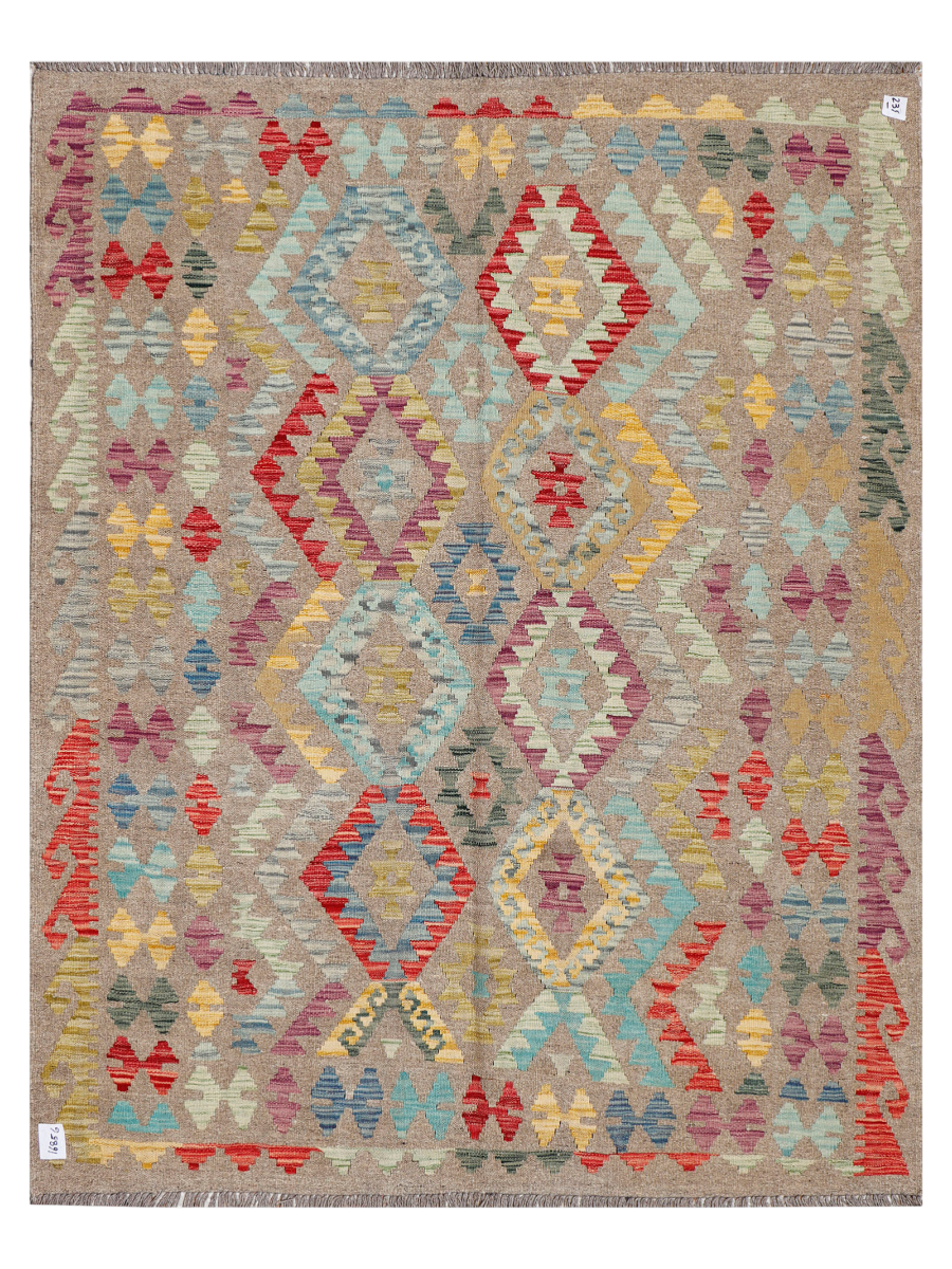 Maimana Afghanistan Kilim Accent Rug - 194 x 151 cm